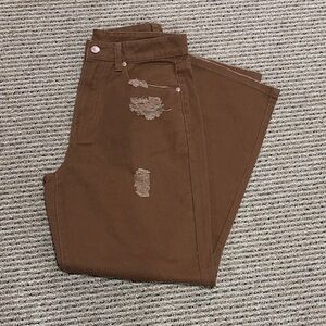 SHEIN Women’s  Brown wide leg Jeans